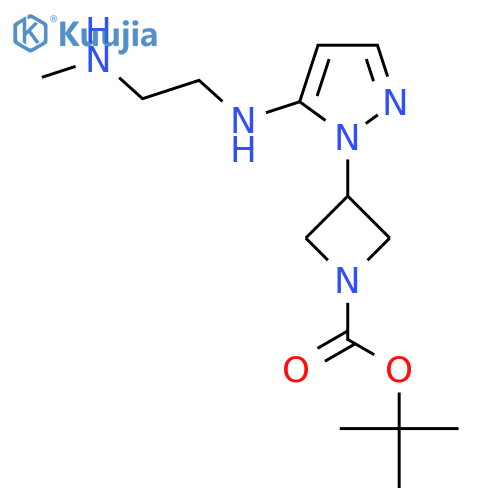 tert-butyl 3-(5-{2-(methylamino)ethylamino}-1H-pyrazol-1-yl)azetidine-1-carboxylate structure