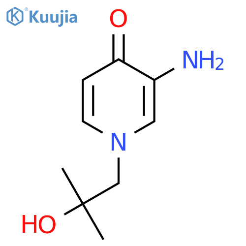 3-amino-1-(2-hydroxy-2-methylpropyl)-1,4-dihydropyridin-4-one structure