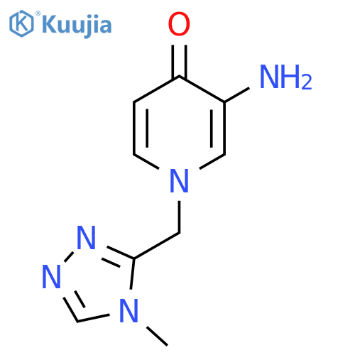 3-amino-1-(4-methyl-4H-1,2,4-triazol-3-yl)methyl-1,4-dihydropyridin-4-one structure