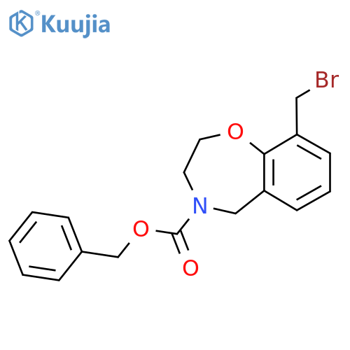benzyl 9-(bromomethyl)-2,3,4,5-tetrahydro-1,4-benzoxazepine-4-carboxylate structure