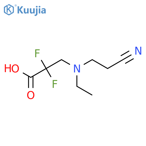 Propanoic acid, 3-[(2-cyanoethyl)ethylamino]-2,2-difluoro- structure
