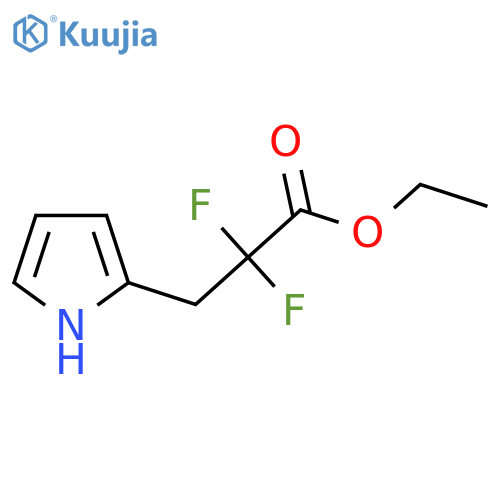 ethyl 2,2-difluoro-3-(1H-pyrrol-2-yl)propanoate structure