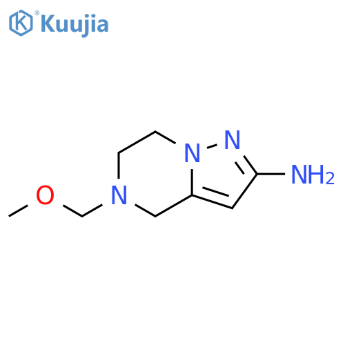 Pyrazolo[1,5-a]pyrazin-2-amine, 4,5,6,7-tetrahydro-5-(methoxymethyl)- structure