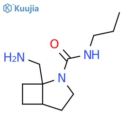 2-Azabicyclo[3.2.0]heptane-2-carboxamide, 1-(aminomethyl)-N-propyl- structure