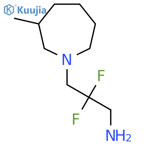 1H-Azepine-1-propanamine, β,β-difluorohexahydro-3-methyl- structure