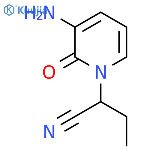 2-(3-amino-2-oxo-1,2-dihydropyridin-1-yl)butanenitrile structure
