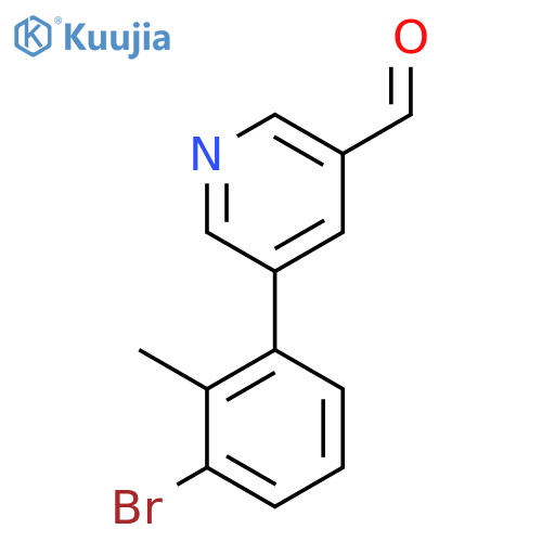 5-(3-Bromo-2-methylphenyl)pyridine-3-carbaldehyde structure