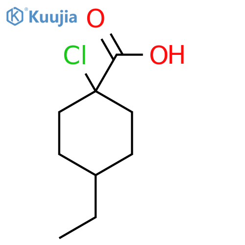 1-chloro-4-ethylcyclohexane-1-carboxylic acid structure