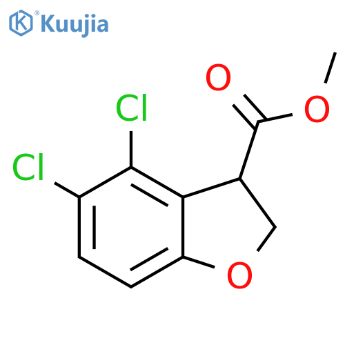 3-Benzofurancarboxylic acid, 4,5-dichloro-2,3-dihydro-, methyl ester structure