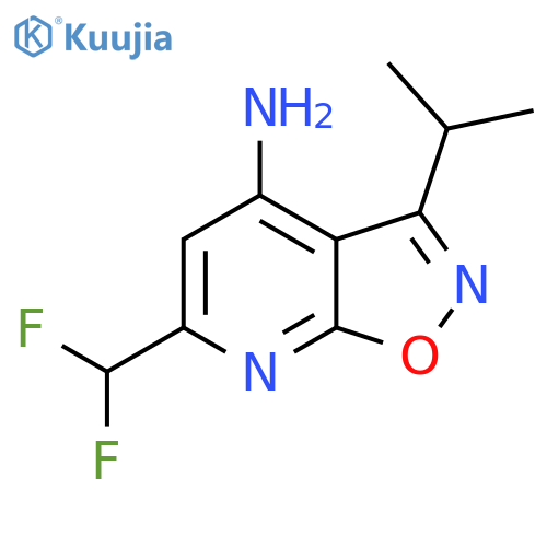 6-(difluoromethyl)-3-(propan-2-yl)-1,2oxazolo5,4-bpyridin-4-amine structure