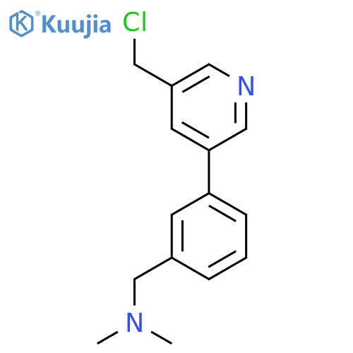 ({3-[5-(Chloromethyl)pyridin-3-yl]phenyl}methyl)dimethylamine structure