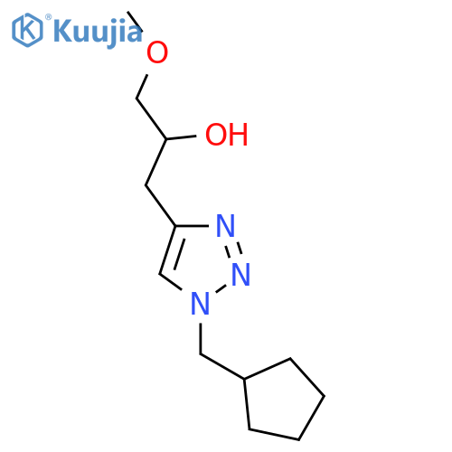 1-[1-(cyclopentylmethyl)-1H-1,2,3-triazol-4-yl]-3-methoxypropan-2-ol structure