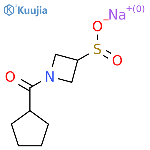 Sodium 1-cyclopentanecarbonylazetidine-3-sulfinate structure