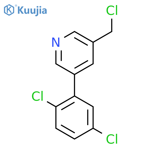 3-(Chloromethyl)-5-(2,5-dichlorophenyl)pyridine structure