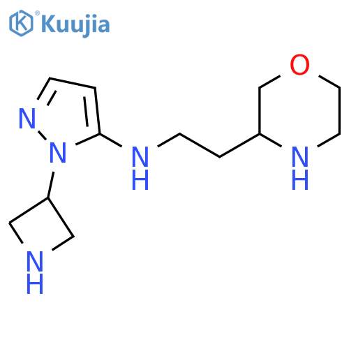 1-(azetidin-3-yl)-N-2-(morpholin-3-yl)ethyl-1H-pyrazol-5-amine structure