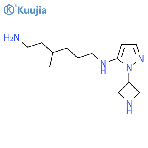 N6-1-(azetidin-3-yl)-1H-pyrazol-5-yl-3-methylhexane-1,6-diamine structure