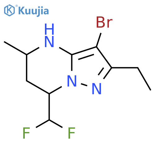 3-bromo-7-(difluoromethyl)-2-ethyl-5-methyl-4H,5H,6H,7H-pyrazolo1,5-apyrimidine structure
