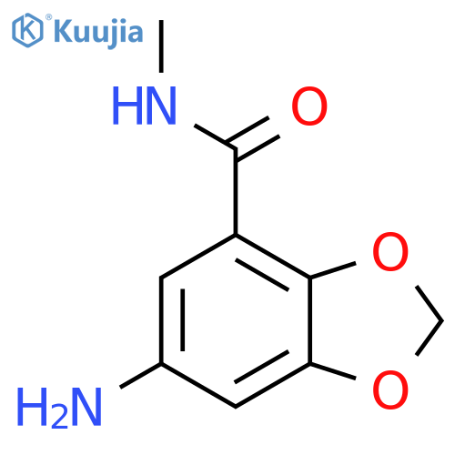 6-amino-N-methyl-1,3-dioxaindane-4-carboxamide structure