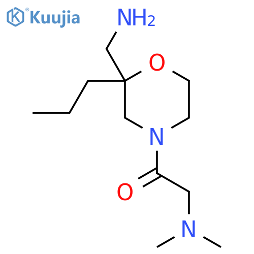 1-[2-(Aminomethyl)-2-propylmorpholin-4-yl]-2-(dimethylamino)ethan-1-one structure
