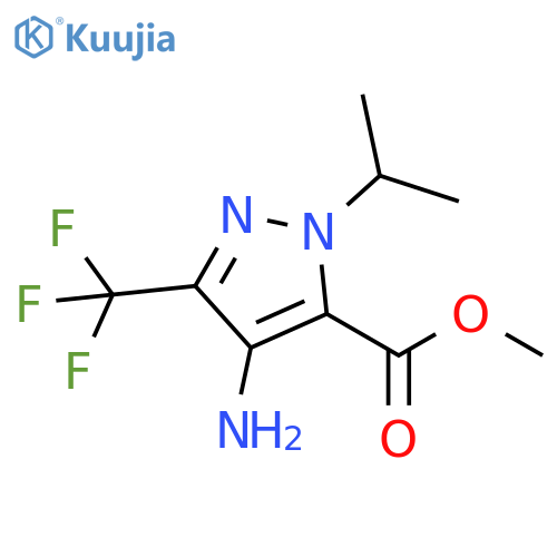 1H-Pyrazole-5-carboxylic acid, 4-amino-1-(1-methylethyl)-3-(trifluoromethyl)-, methyl ester structure