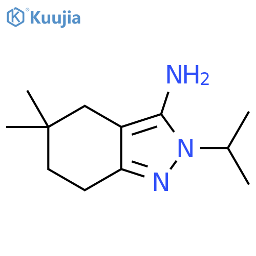 5,5-dimethyl-2-(propan-2-yl)-4,5,6,7-tetrahydro-2H-indazol-3-amine structure
