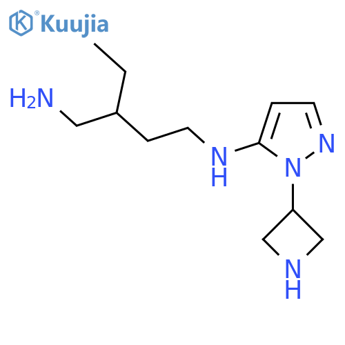 N-3-(aminomethyl)pentyl-1-(azetidin-3-yl)-1H-pyrazol-5-amine structure