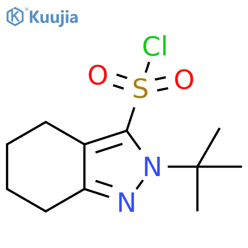 2-Tert-butyl-4,5,6,7-tetrahydroindazole-3-sulfonyl chloride structure