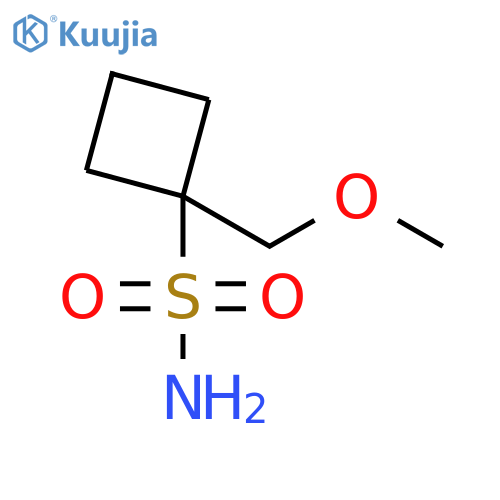 1-(methoxymethyl)cyclobutane-1-sulfonamide structure