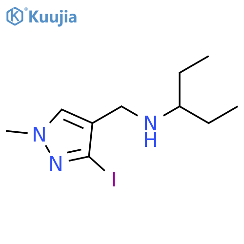 1H-Pyrazole-4-methanamine, N-(1-ethylpropyl)-3-iodo-1-methyl- structure