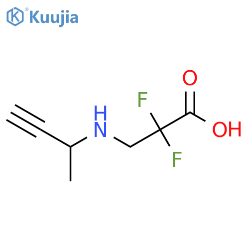 3-(But-3-yn-2-ylamino)-2,2-difluoropropanoic acid structure