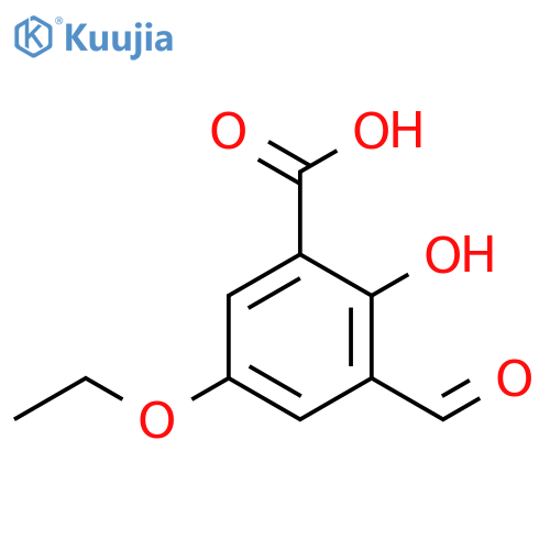 Benzoic acid, 5-ethoxy-3-formyl-2-hydroxy- structure