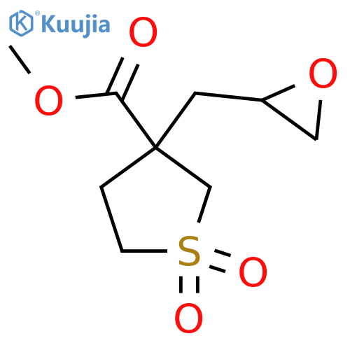 Methyl 3-[(oxiran-2-yl)methyl]-1,1-dioxo-1lambda6-thiolane-3-carboxylate structure