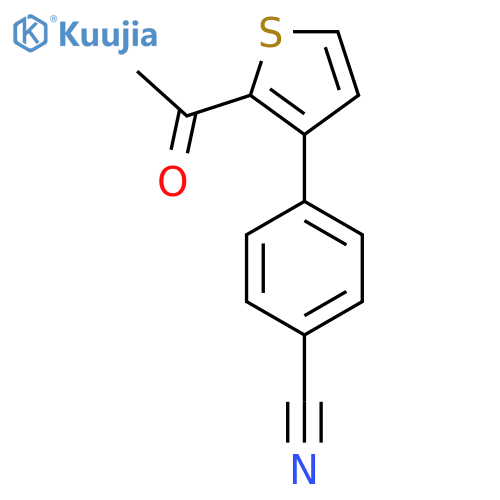4-(2-Acetylthiophen-3-yl)benzonitrile structure