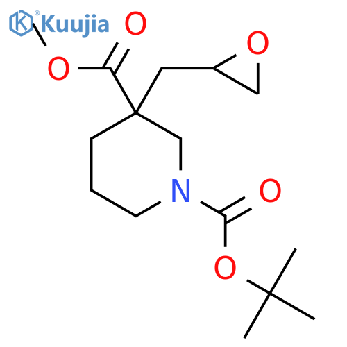 1-Tert-butyl 3-methyl 3-[(oxiran-2-yl)methyl]piperidine-1,3-dicarboxylate structure