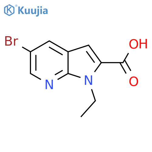 5-bromo-1-ethyl-1H-pyrrolo[2,3-b]pyridine-2-carboxylic acid structure