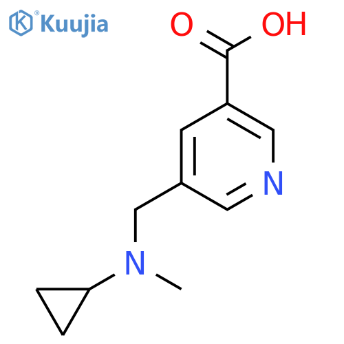 5-{[Cyclopropyl(methyl)amino]methyl}pyridine-3-carboxylic acid structure
