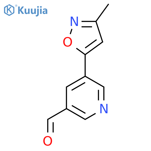 5-(3-Methyl-1,2-oxazol-5-yl)pyridine-3-carbaldehyde structure