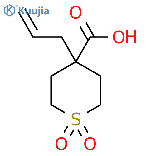 1,1-Dioxo-4-(prop-2-en-1-yl)-1lambda6-thiane-4-carboxylic acid structure