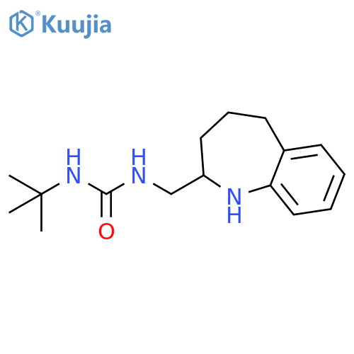 Urea, N-(1,1-dimethylethyl)-N'-[(2,3,4,5-tetrahydro-1H-1-benzazepin-2-yl)methyl]- structure