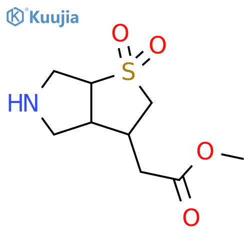 2H-Thieno[2,3-c]pyrrole-3-acetic acid, hexahydro-, methyl ester, 1,1-dioxide structure