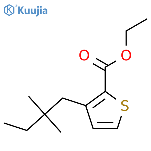 Ethyl 3-(2,2-dimethylbutyl)thiophene-2-carboxylate structure