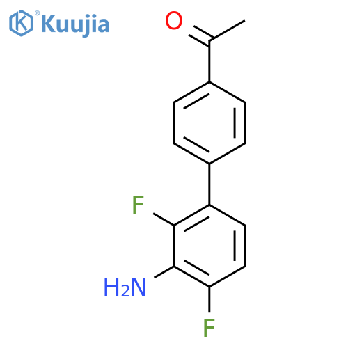 1-[4-(3-Amino-2,4-difluorophenyl)phenyl]ethan-1-one structure