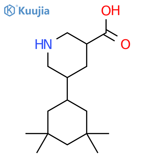 5-(3,3,5,5-Tetramethylcyclohexyl)piperidine-3-carboxylic acid structure