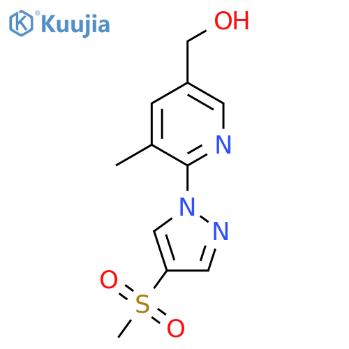 6-(4-methanesulfonyl-1H-pyrazol-1-yl)-5-methylpyridin-3-ylmethanol structure