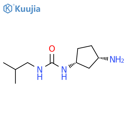 Urea, N-[(1R,3S)-3-aminocyclopentyl]-N'-(2-methylpropyl)-, rel- structure