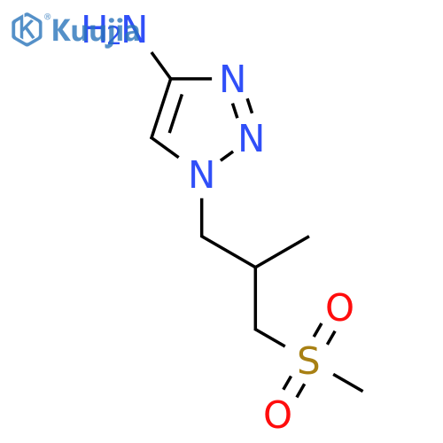 1-(3-methanesulfonyl-2-methylpropyl)-1H-1,2,3-triazol-4-amine structure