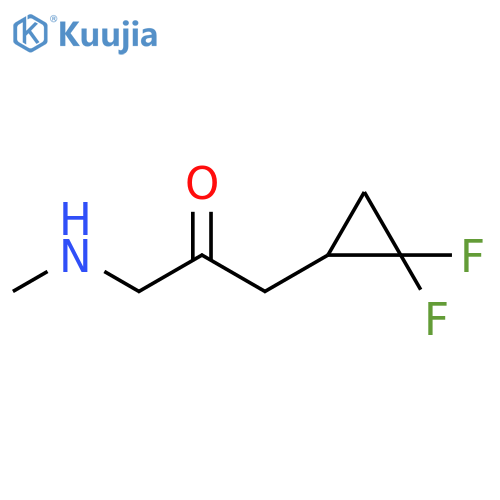 2-Propanone, 1-(2,2-difluorocyclopropyl)-3-(methylamino)- structure