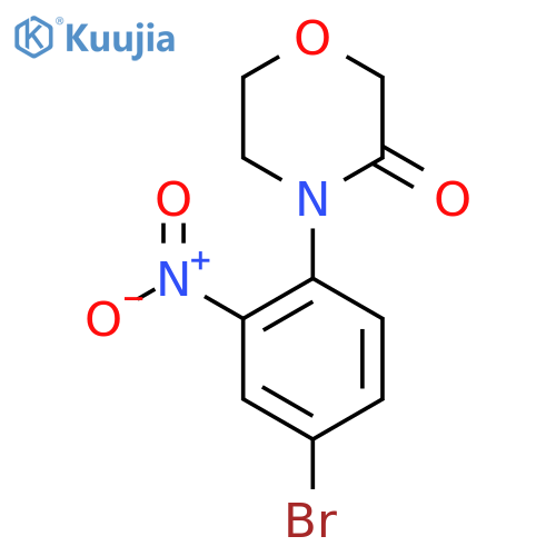 4-(4-bromo-2-nitrophenyl)morpholin-3-one structure