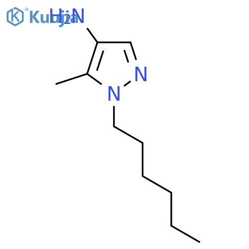 1-hexyl-5-methyl-1H-pyrazol-4-amine structure