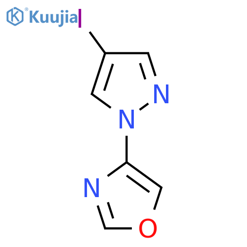 4-(4-iodo-1H-pyrazol-1-yl)-1,3-oxazole structure